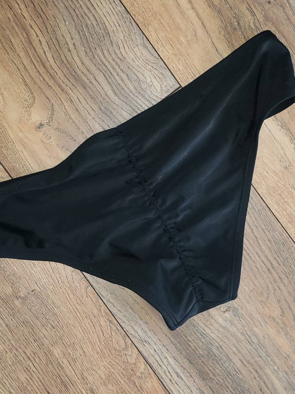 Xhilaration Black Bikini Bottom with Ruched Butt